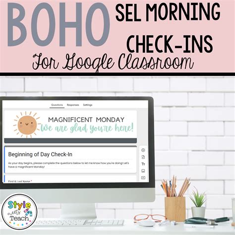 BOHO Morning Check-Ins Google Forms for Google Classroom| SEL Check Ins ...