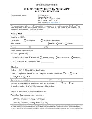 Fillable Online Get the free Online ELP Participation Form - Singapore ...