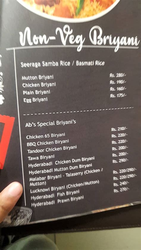 Menu at Asquare Biryani, Coimbatore