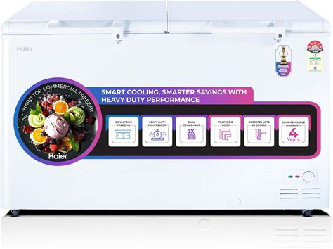 Haier HFC-500DM5, 5 Star Rating Double Door Convertible Deep Freezer, 5 ...
