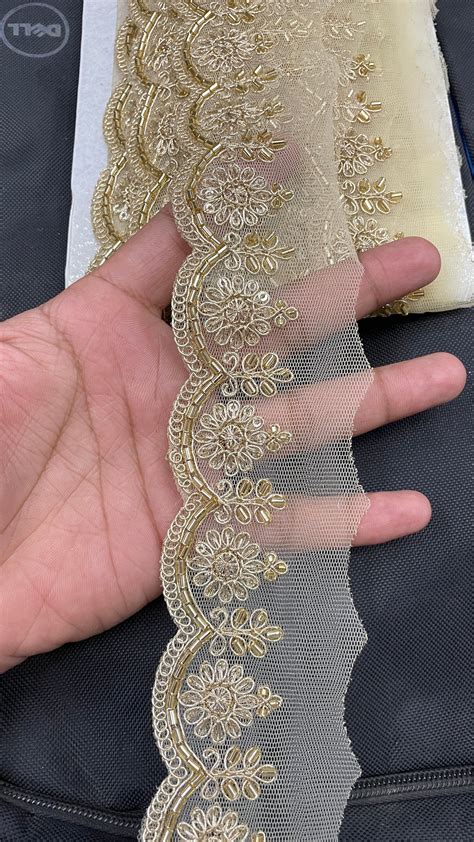 9mtr Zardozi or cutdana work lace – Lacegalaxy