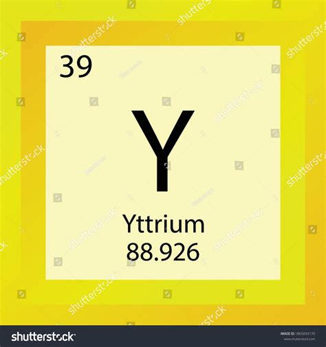 Yttrium Element Symbol Periodic Table Element Yttrium Icon. Stock