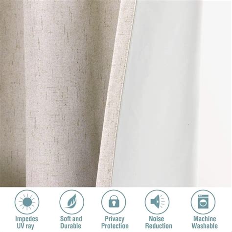 H.Versailtex Premium Blackout Curtain Panel Pair Grommet Top 52W x 63L ...