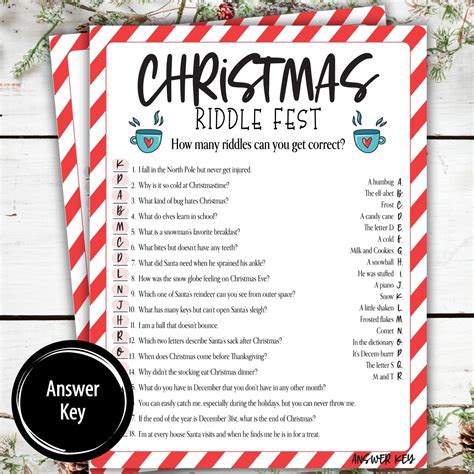 Christmas riddles game riddle fest christmas party game family ...