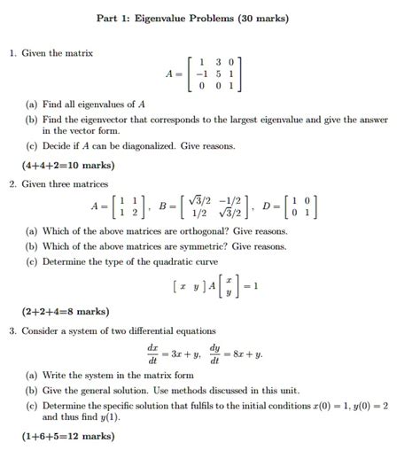 Image result for Eigenvalue Problems