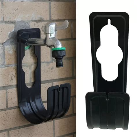 Metal Expandable Garden Watering Hosepipe Hook Wall Mounted Tidy Holder ...