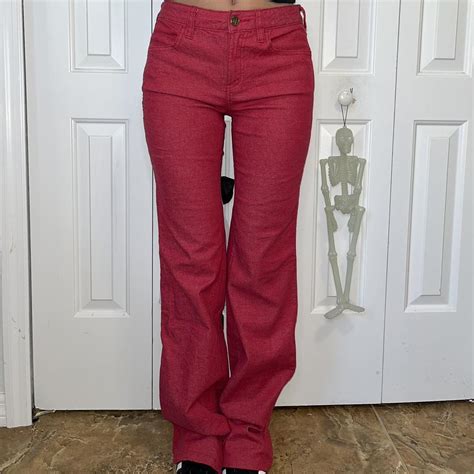 Tory Burch Women's Red Jeans | Depop
