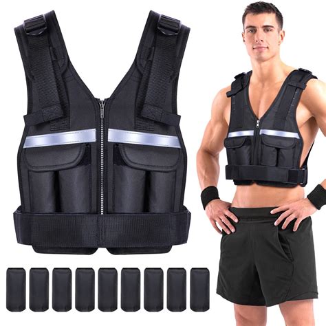 Adjustable Weighted Vest Weights Set: Sportneer 2 4 6 8 10 12 14 16 ...