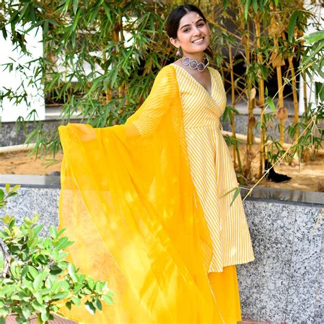 Yellow Leharia Sharara Suit Set – Label Krisha