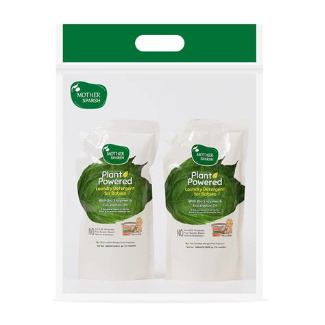 Buy Mother Sparsh Baby Laundry Liquid Detergent - 500ML X 2 (Powered by ...