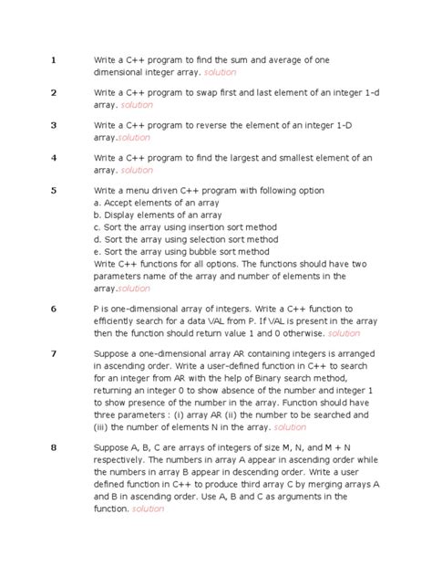 Image result for Array Questions