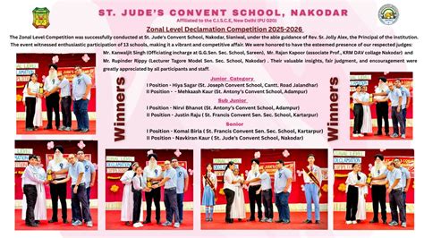St Jude Nakodar | Zonal Declamation Competition 2025-2026