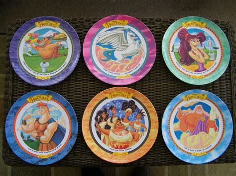 McDonalds 1997 Disney Hercules Plates Complete Set of 6 | #4686677878