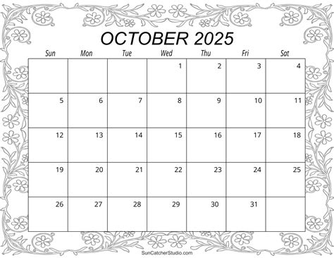 October 2025 Calendar (Free Printable) – Free Printables, Lettering ...