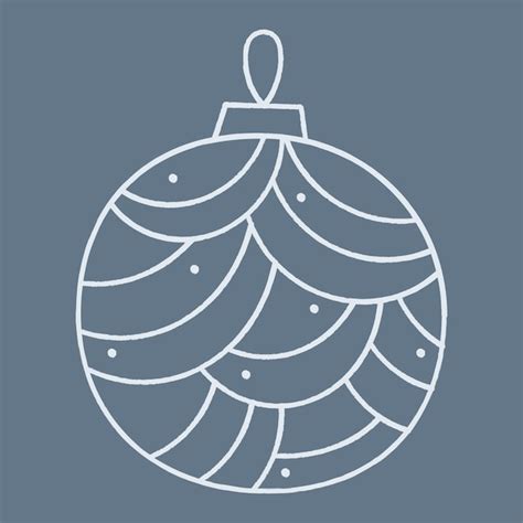Doodle christmas ball with abstract wave pattern color clipart ...