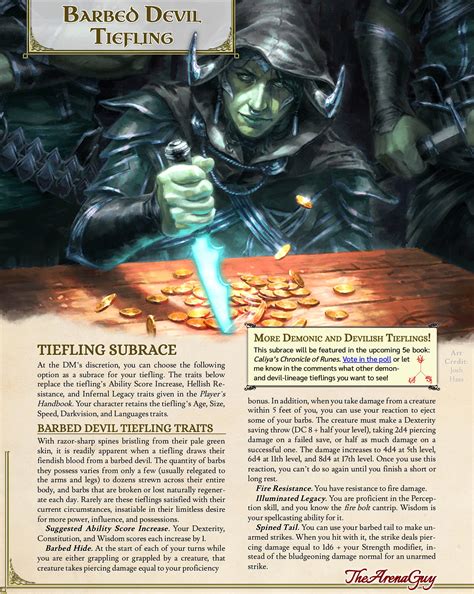 Barbed Devil Tiefling | More flavorfully manifest your Tiefling's ...