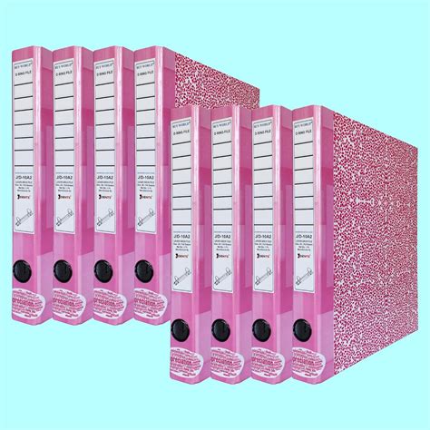 BuyWorld Laminated Office D-Ring Binders File Folder(Dot Pink) Projects ...