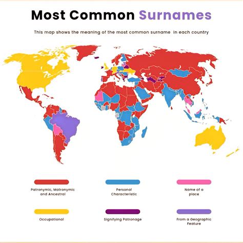 Top Most Common Surnames in Countries Around the World