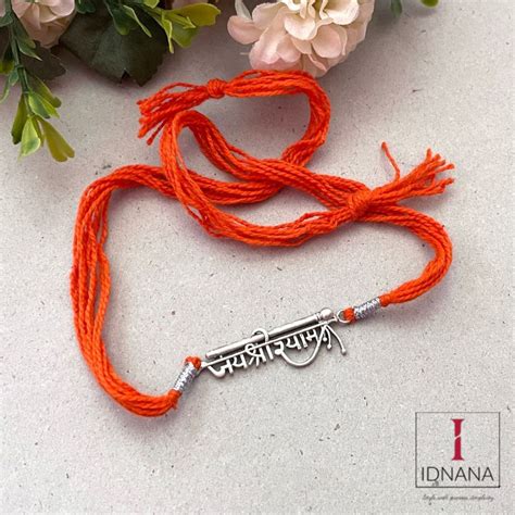 JAI SHREE RAM ORANGE THREAD RAKHI – Idnana Creation
