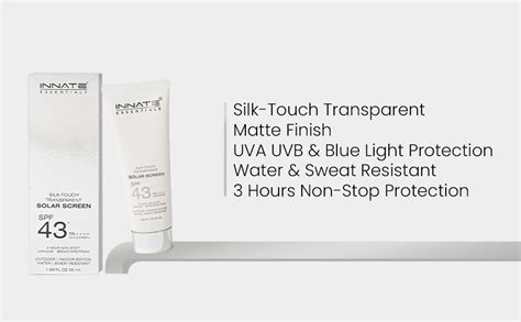 Innate Silk-Touch Transparent Solar Sunscreen SPF 43+ PA++++ | Zero ...