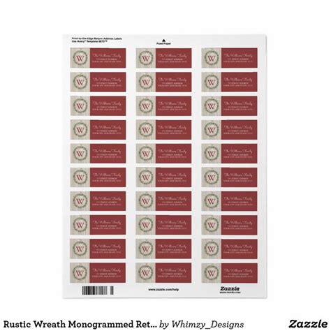 Image result for Monogrammed Return Address Labels