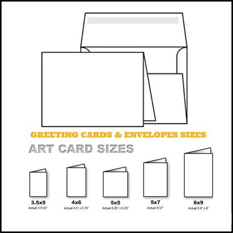 Card Envelope Sizes 的图像结果