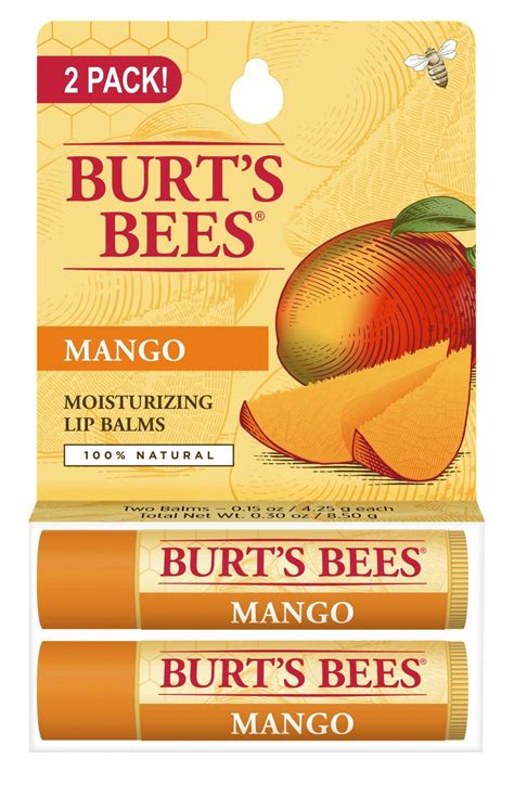 Buy Burt's Bees Lip Balm Mango Butter 2-pack 0.15 oz each balm Online ...