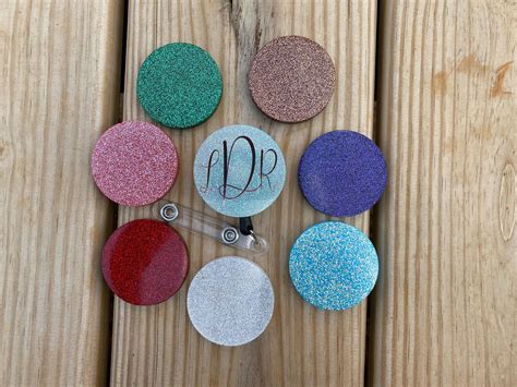 Badge Reel, Custom Badge Reel, Glitter Badge Reel, Personalized Badge ...