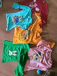 Kuchipoo Girls Regular Fit Cotton T-Shirt Pack of 5 (KUC-TSHRT-114-2-3 ...