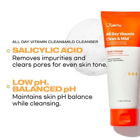 Buy JUMISO All Day Vitamin Clean & Mild Facial Cleanser 150ml, Vegan ...