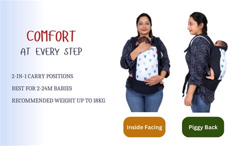 LUVWAY 4-in-1 Baby Carrier with Extra Head Support, Adjustable for 3.5 ...
