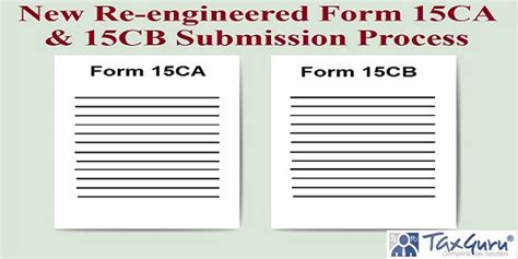 New Re-engineered Form 15CA & 15CB Submission Process