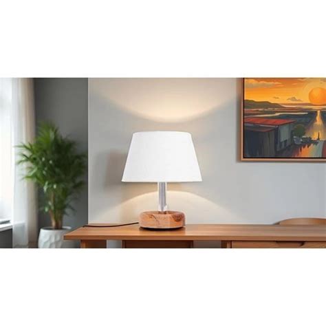 Edra Table Lamp With White Cotton Slab Shade
