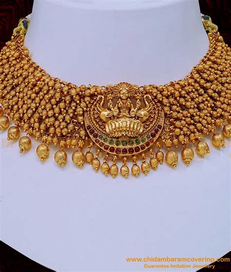 Buy First Quality Full Gold Beads Choker Necklace Antique