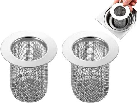 Lonimia 2pcs Bathroom Sink Drain Strainer Mesh Basket Filter Stainless ...