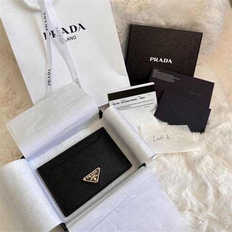 Prada Card Holder in Black Saffiano NIB