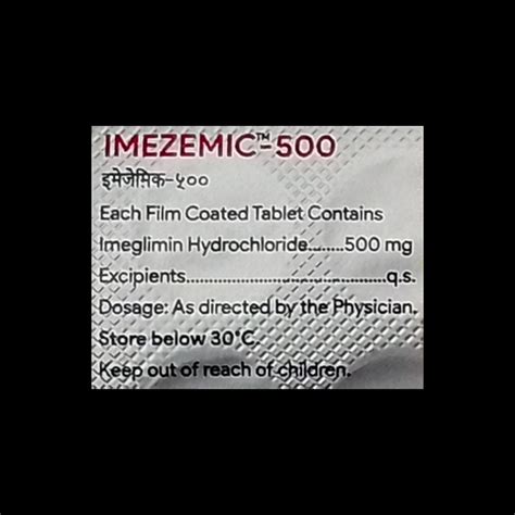 IMEZEMIC 500MG TABLET 10'S Price, Uses, Side Effects & Substitutes ...