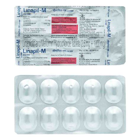 Linapil-M 2.5/1000Mg Tab | Uses, Side Effects, Price | Apollo Pharmacy