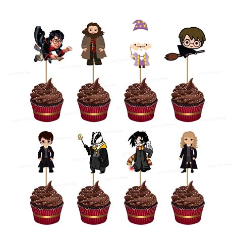 Harry Potter Theme Characters Cup Cake Topper | Party Supplies India