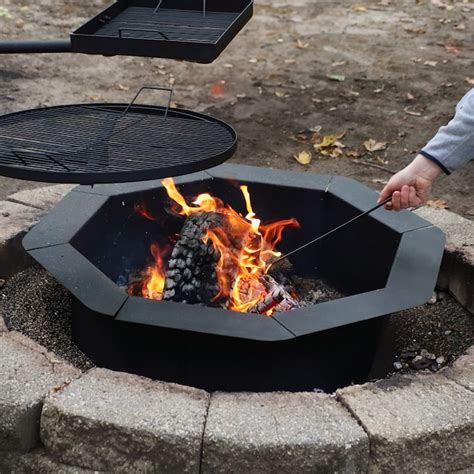 Sunnydaze Decor Octagon Fire Ring Insert for Patio or Camping- DIY Fire ...