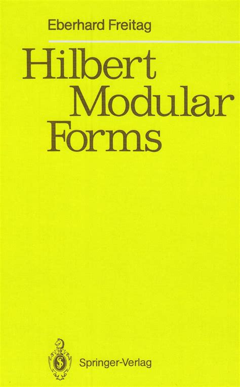 Buy Hilbert Modular Forms Book Online at Low Prices in India | Hilbert ...