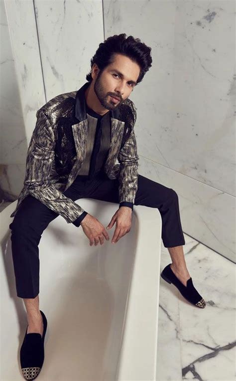 shahid kapoor in golden metallic suit is sustainable fashion goals