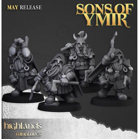 Acheter Highlands Miniatures - Sons Of Ymir - Dwarf Rangers Hache with ...