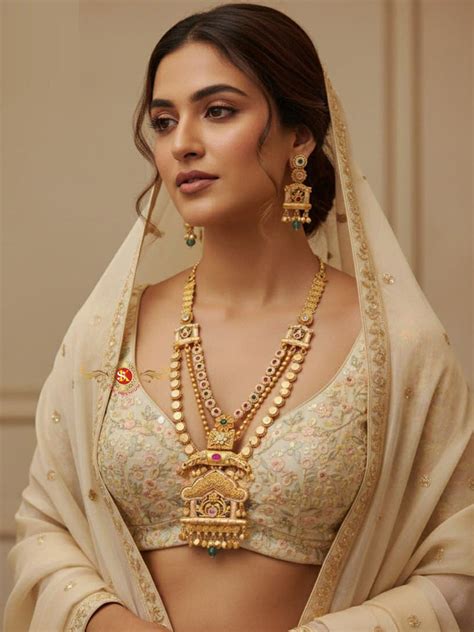 Women Antique Brass Kundan Rani Haar Necklace Jewelry Set -20239 ...