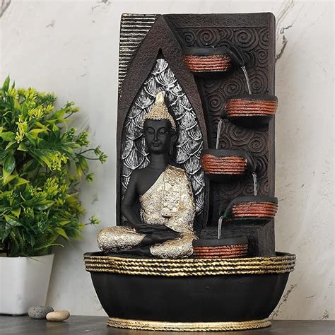 Global Grabbers Polyresin Table Top Indoor Outdoor Water Fall Fountain ...