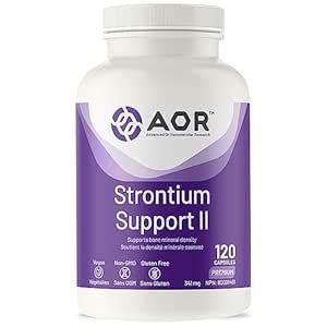 Aor - Strontium Support Ii 120 Capsules - Supports Bone Mineral Density ...