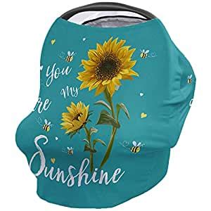Buy Sunflowers Baby Car Seat Covers, Nursing Cover Breastfeeding Scarf ...