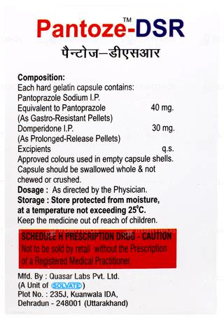 Pantoze Dsr Capsule: Uses, Side Effects, Price & Substitutes
