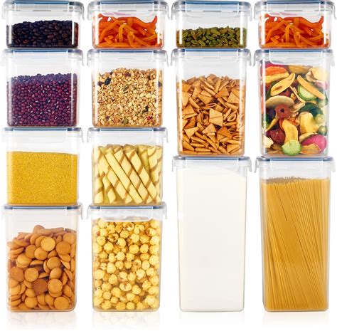 Buy CLIFFBUCK Food Storage Containers With Lids Airtight Dry Plastic ...