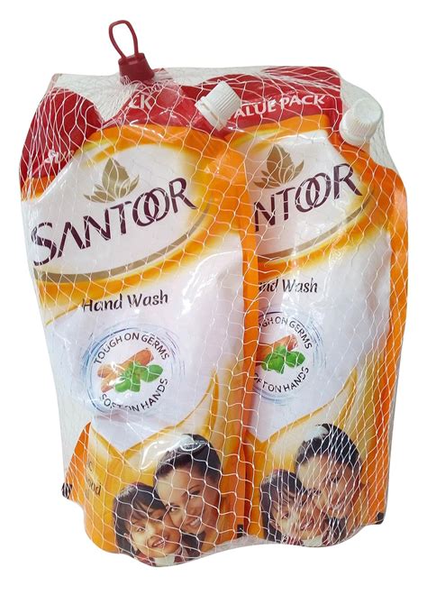 Santoor Hand Wash - Classic Sandalwood & Tulsi, 1500ml Promo Pack ...